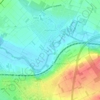 Mapa topográfico Im Kalk, altitud, relieve