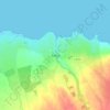 Mapa topográfico Easky, altitud, relieve