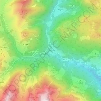 Mapa topográfico Tatzelwurm, altitud, relieve
