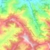 Mapa topográfico Pauri, altitud, relieve