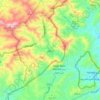 Mapa topográfico Shis, altitud, relieve
