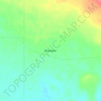 Mapa topográfico Matador, altitud, relieve