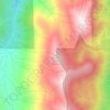 Mapa topográfico Glacier View, altitud, relieve