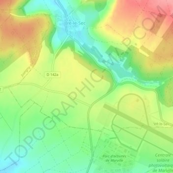 Mapa topográfico Chioré, altitud, relieve
