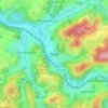 Mapa topográfico Theten, altitud, relieve
