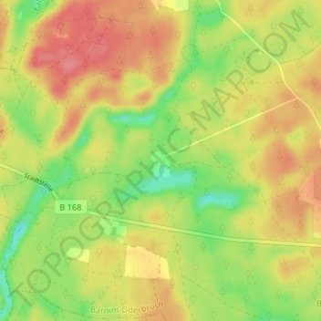 Mapa topográfico Blumenthal, altitud, relieve
