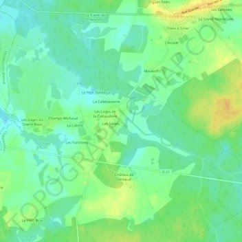 Mapa topográfico Puebla, altitud, relieve