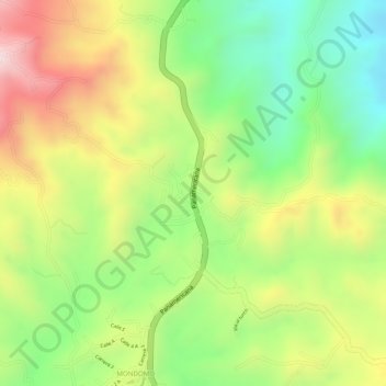 Mapa topográfico EL LLANITO, altitud, relieve
