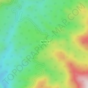 Mapa topográfico Deed, altitud, relieve