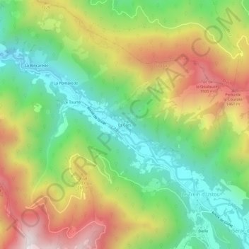 Mapa topográfico Es Cots, altitud, relieve