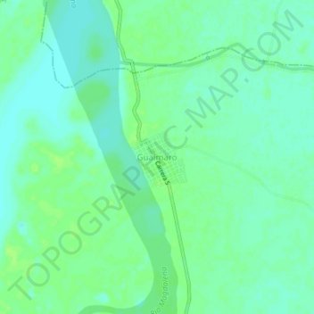 Mapa topográfico Guaimaro, altitud, relieve