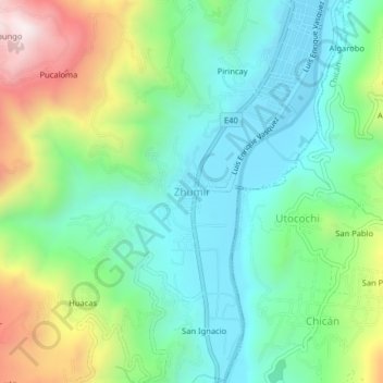 Mapa topográfico Zhumir, altitud, relieve