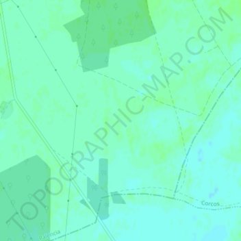 Mapa topográfico Pico Canillas, altitud, relieve