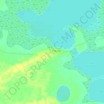 Mapa topográfico Данькова, altitud, relieve