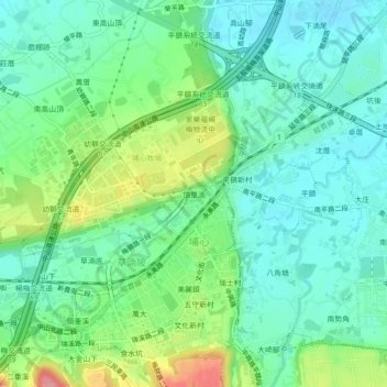 Mapa topográfico 頂草湳, altitud, relieve