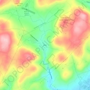 Mapa topográfico Dale, altitud, relieve