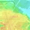 Mapa topográfico Alouette, altitud, relieve