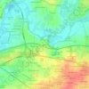 Mapa topográfico Sévigné, altitud, relieve