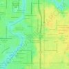 Mapa topográfico Suwanee Heights, altitud, relieve
