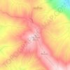 Mapa topográfico Três Picos, altitud, relieve