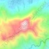 Mapa topográfico Cerro Santa Elena, altitud, relieve