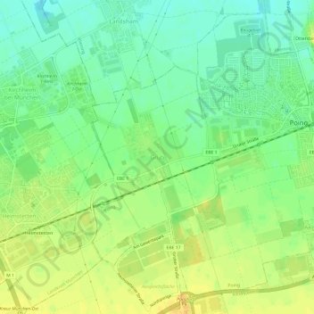 Mapa topográfico Grub, altitud, relieve