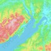 Mapa topográfico Indian Island, altitud, relieve