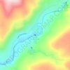 Mapa topográfico Lower Lewis River Falls, altitud, relieve