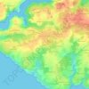 Mapa topográfico Kerhérou, altitud, relieve