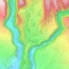 Mapa topográfico Entre-Deux, altitud, relieve