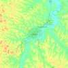 Mapa topográfico Kankan, altitud, relieve
