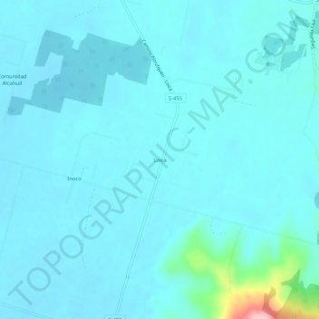 Mapa topográfico Loica, altitud, relieve