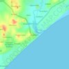 Mapa topográfico Gopalpur, altitud, relieve