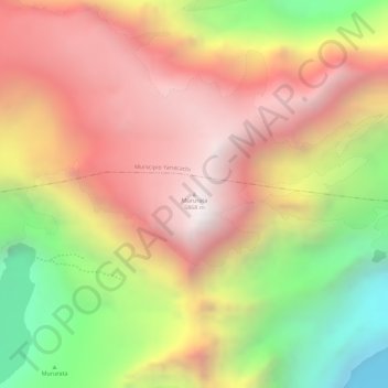 Mapa topográfico Mururata, altitud, relieve