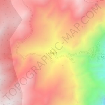 Mapa topográfico Chaclla, altitud, relieve