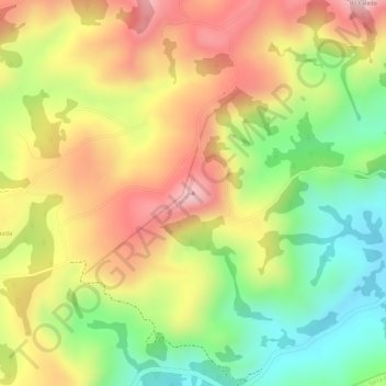 Mapa topográfico Pedra do Pato, altitud, relieve