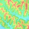 Mapa topográfico Magland, altitud, relieve
