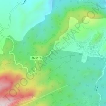 Mapa topográfico Huerta de Arriba, altitud, relieve