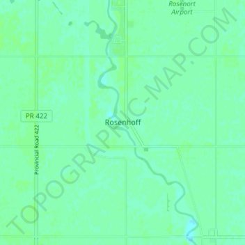 Mapa topográfico Rosenhoff, altitud, relieve