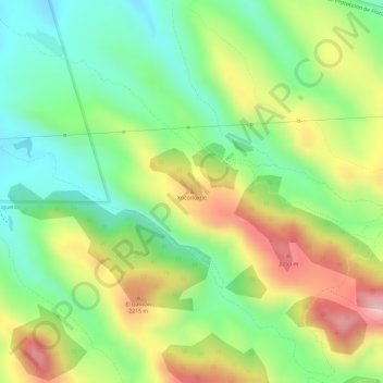 Mapa topográfico Xoconoxtle, altitud, relieve