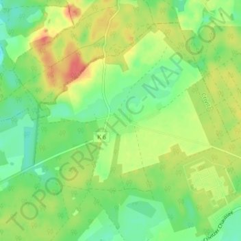 Mapa topográfico Venzkow, altitud, relieve