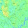 Mapa topográfico Chanpara, altitud, relieve
