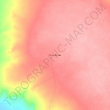 Mapa topográfico Serra Brava, altitud, relieve