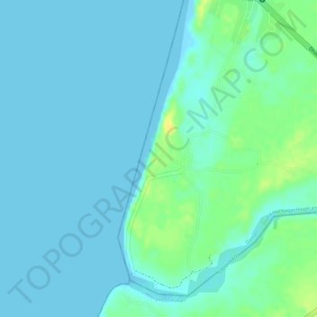 Mapa topográfico Jampore Beach, altitud, relieve