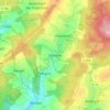 Mapa topográfico Dendert, altitud, relieve