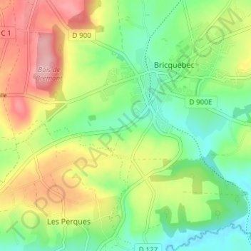 Mapa topográfico La Source, altitud, relieve