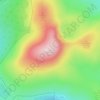 Mapa topográfico Tonelagee, altitud, relieve