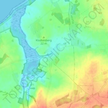Mapa topográfico Harkensee, altitud, relieve