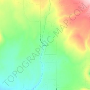 Mapa topográfico Firwood, altitud, relieve