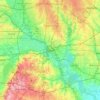Mapa topográfico Dallas, altitud, relieve